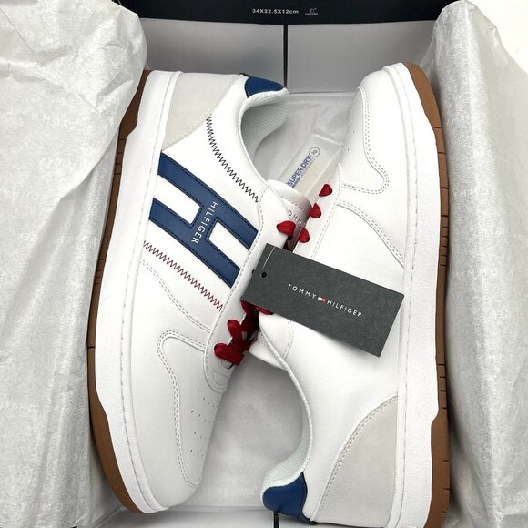 Tommy Hilfiger Tilyas Men's Athletic Casual Shoes Size 11.5 White Multi Sneakers - Picture 3 of 13